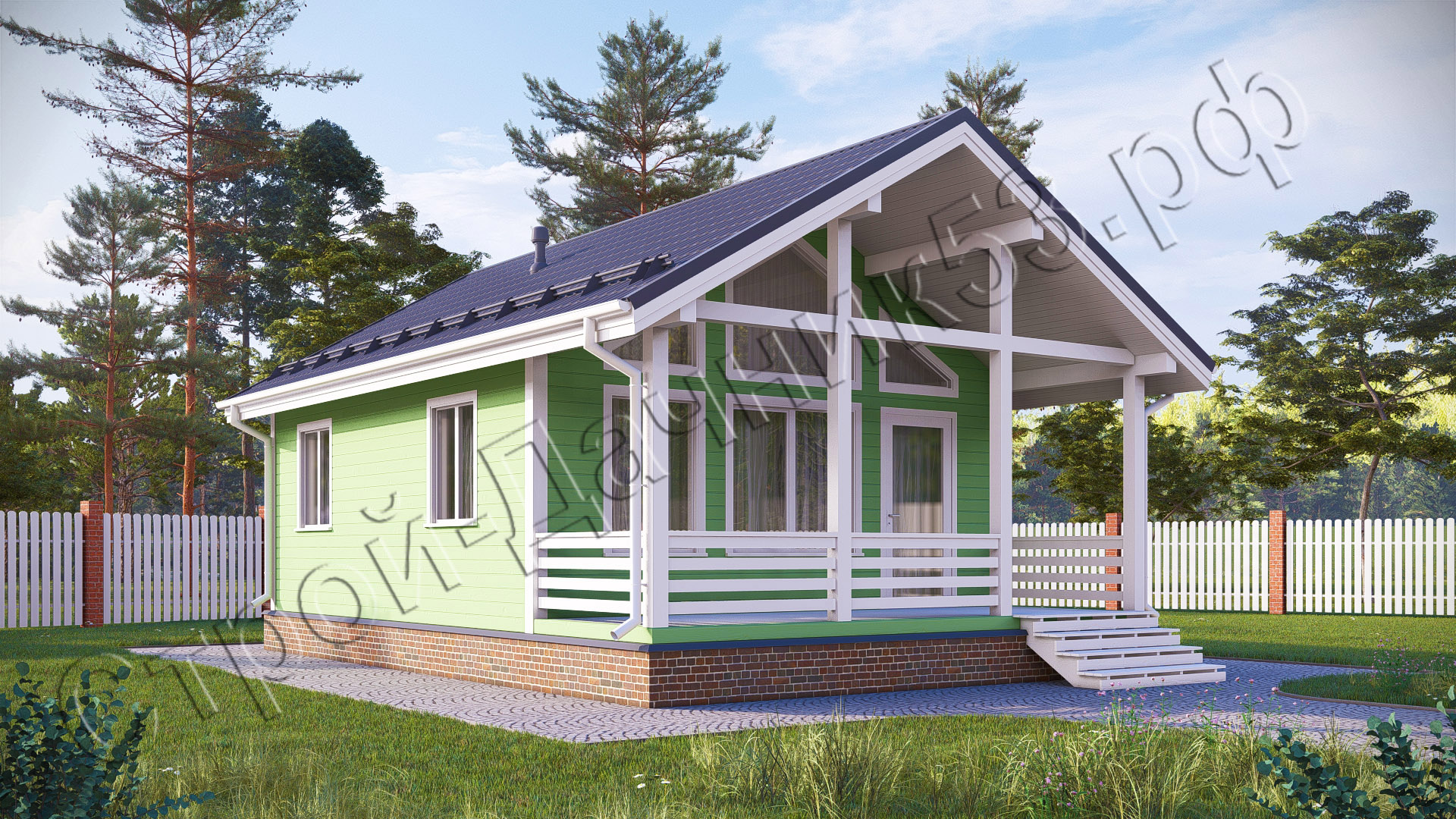 Проект каркасно-щитового дома Д–24